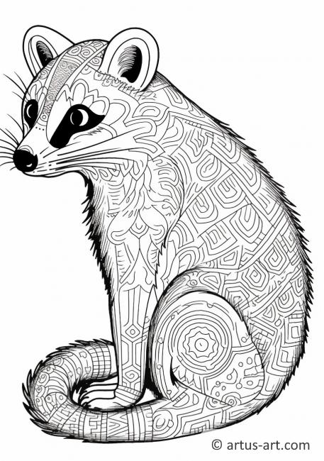 Pagina da colorare del coati